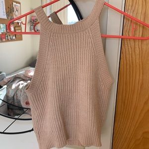 Light pink halter neck top